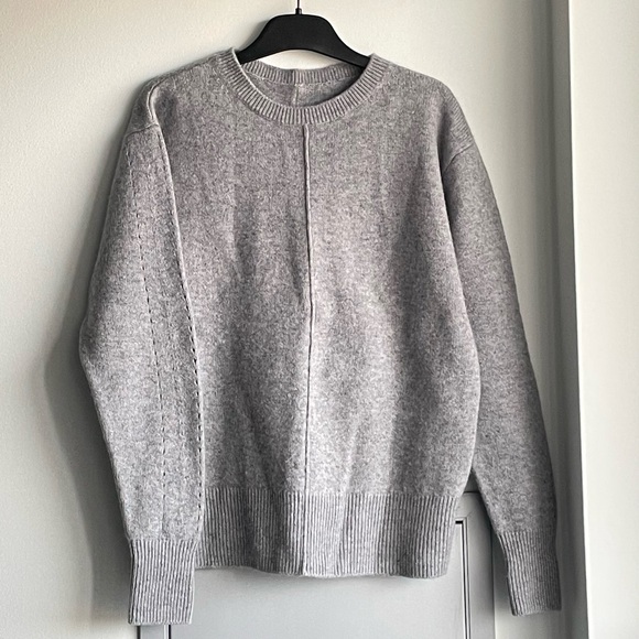 Sweaters - Grey Wool and Cashmere Sweater